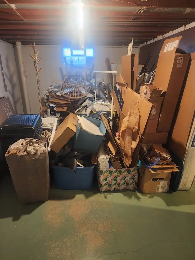 Roll-off dumpster container at job site for 20 Yard Dumpster Rental in Leesburg